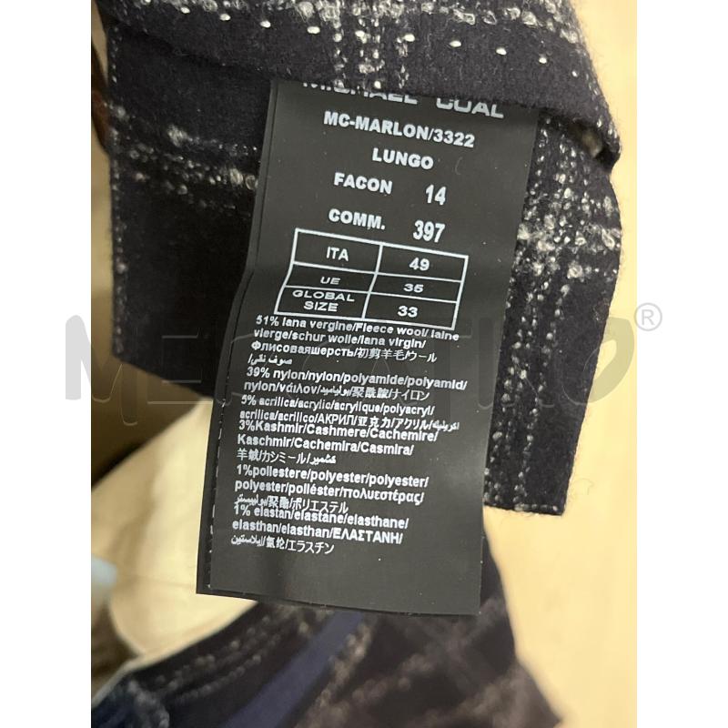 PANTALONE UOMO MICHAEL COAL NERO QUADRI BORDO BIANCO | Mercatino dell'Usato Teramo 4