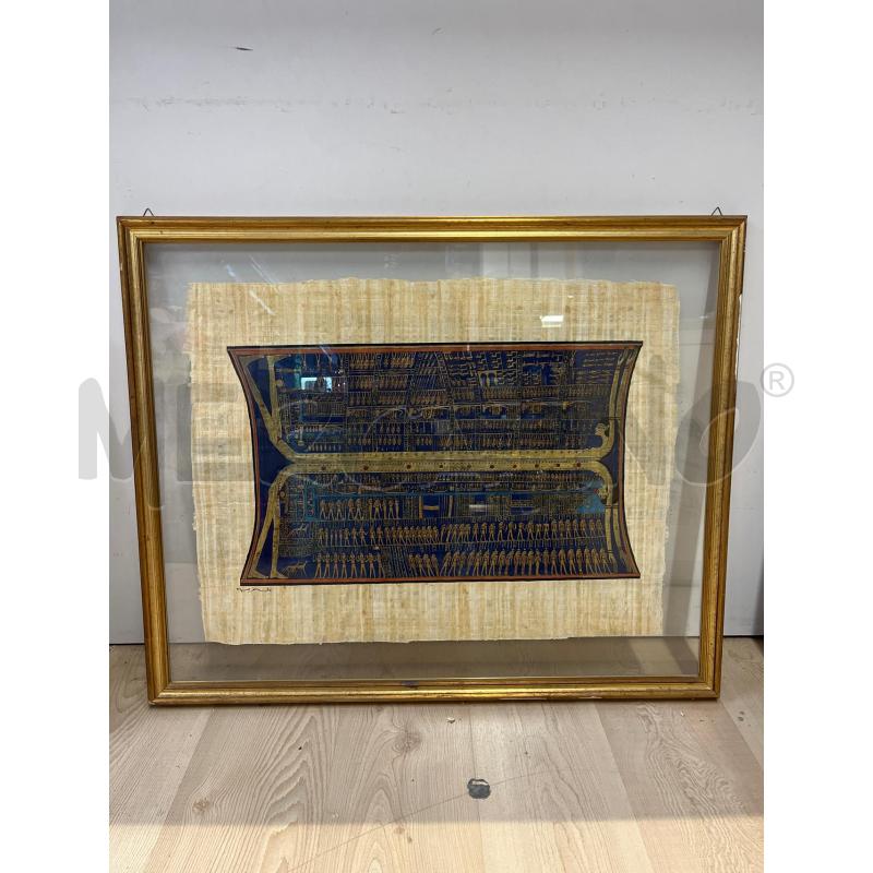 PAPIRO GRANDE QUADRO + CORNICE DORATA | Mercatino dell'Usato Teramo 1