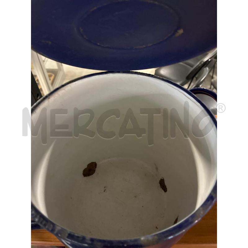 PENTOLA DELLA NONNA SMALTATA BLU FIOS+COPERCHIO | Mercatino dell'Usato Teramo 3