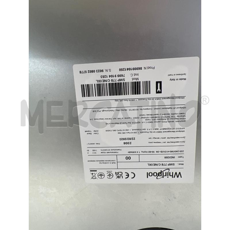 PIANO COTTURA GAS PIANO COTTURA A INDUZIONE IN VETROCERAMICA WHIRLPOOL - SMP 778 C/NE/IXL  | Mercatino dell'Usato Teramo 3