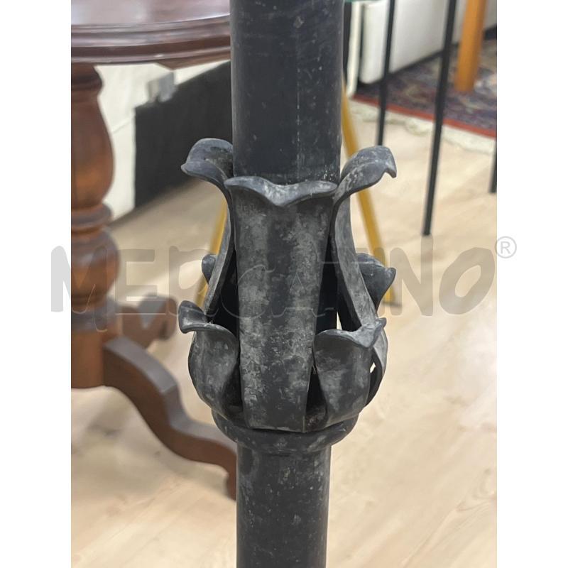 PIANTANA LEGGIO DA BANDA . IN FERRO BATTUTO EPOCA. NERO DECORO FOGLIE H. CIRCA 260CM | Mercatino dell'Usato Teramo 3