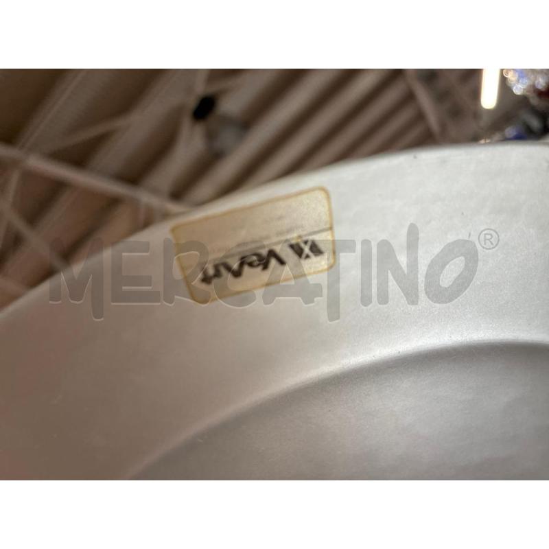 PIANTANA STELO VEART METALLO ROSSA COPPA VETRO OPALE TONDA | Mercatino dell'Usato Teramo 3
