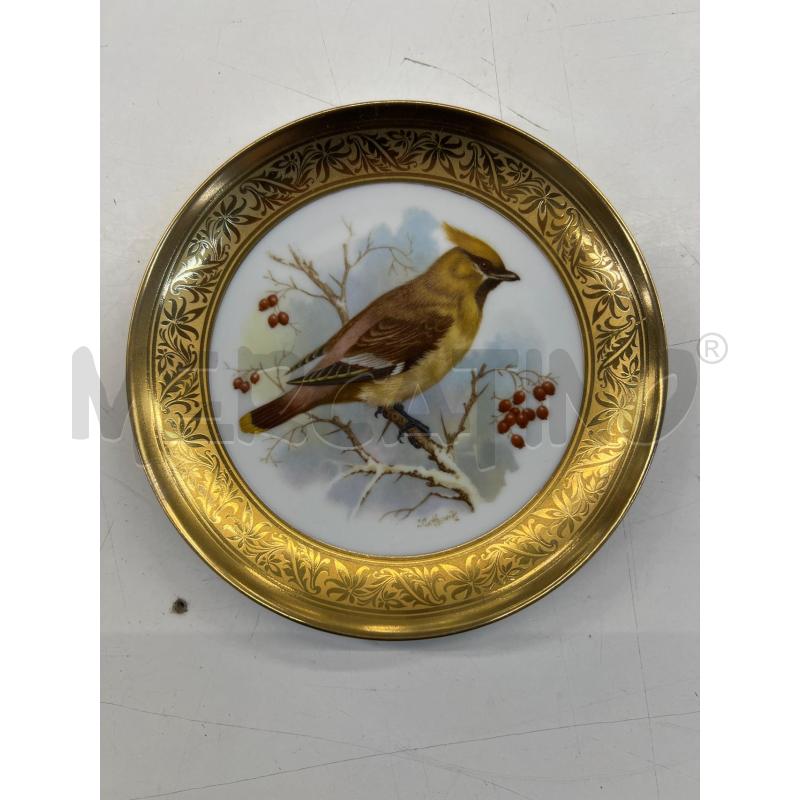 PIATTINO BAVARIA UCCELLO DISEGNO DORATO BORDO | Mercatino dell'Usato Teramo 1