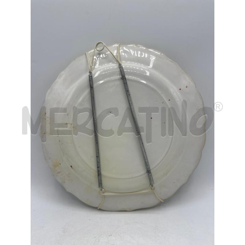 PIATTINO CERAMICA CASTELLI DIPINTO FIORI BORDO GIALLO | Mercatino dell'Usato Teramo 2