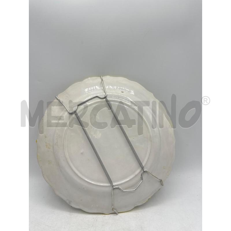 PIATTINO CERAMICA CASTELLI DIPINTO FIORI BORDO GIALLO | Mercatino dell'Usato Teramo 2
