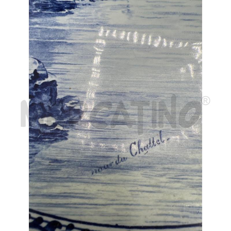 PIATTO GRANDE PIATTO DIPINTO MARINO BOCH BELGIUM PAESAGGIO BLU  | Mercatino dell'Usato Teramo 2