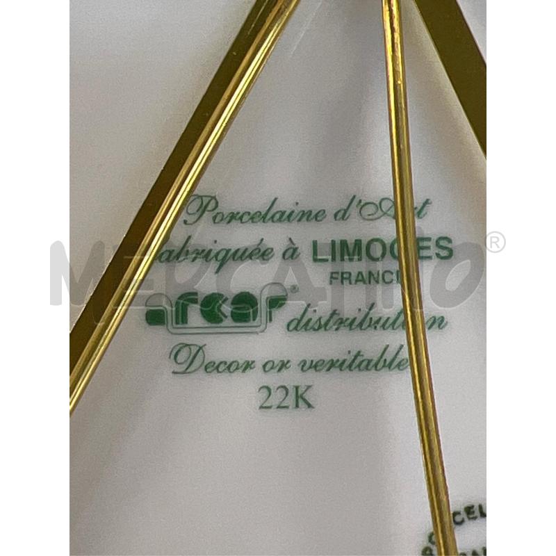 PIATTO LIMOGES PORCELLANA ANGIOLETTO CON BIMBO BORDO DORATO | Mercatino dell'Usato Teramo 2