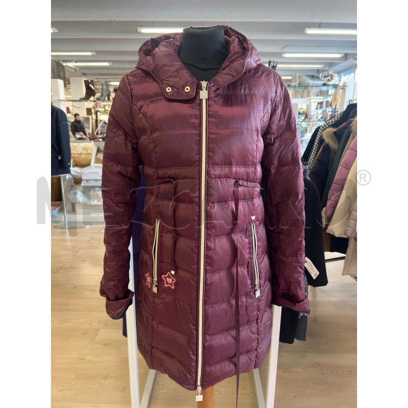 PIUMINO DONNA TER CARACTERE BORDEAUX CON CAPPUCCIO STELLE TOPPE | Mercatino dell'Usato Teramo 1