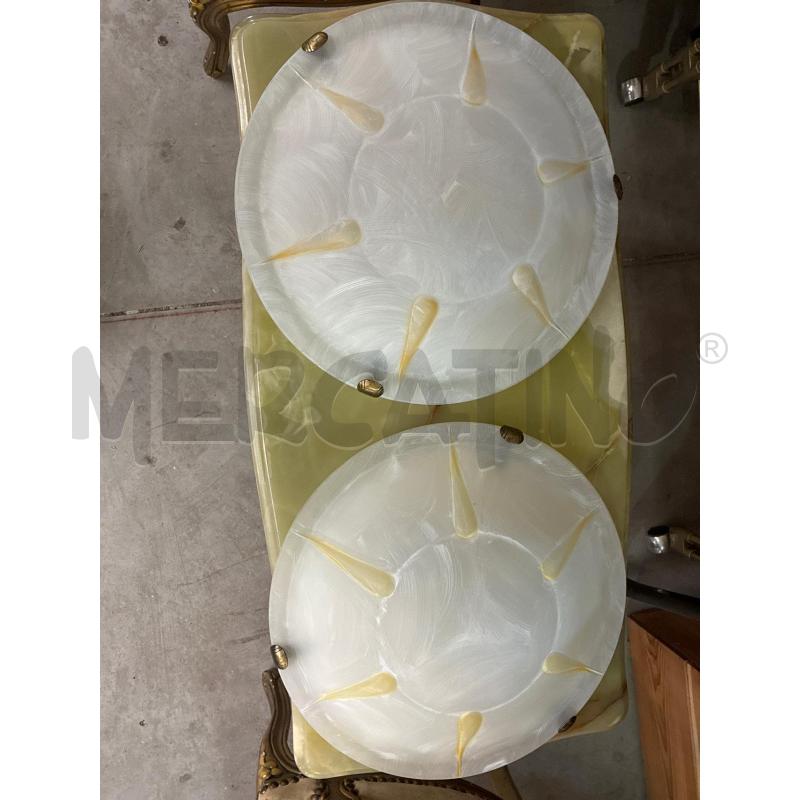 PLAFONIERA TONDA SATINATA DECORAZIONE GIALLA SOLE DM40 | Mercatino dell'Usato Teramo 1