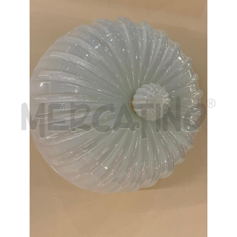 PLAFONIERA VETRO MURANO BIANCA GRANDE | Mercatino dell'Usato Teramo 2