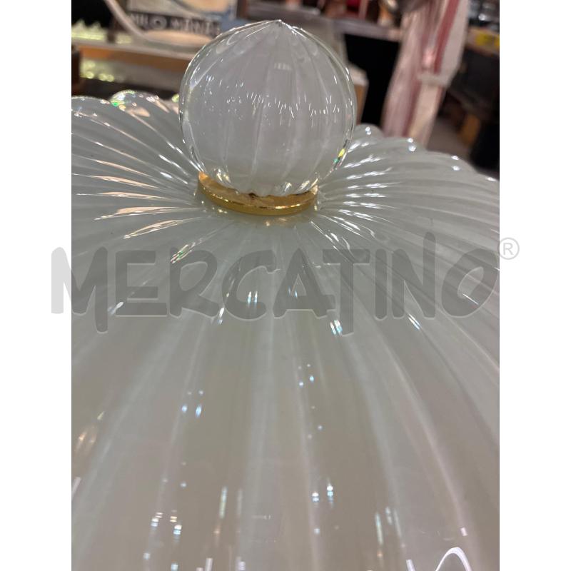 PLAFONIERA VETRO MURANO BIANCA GRANDE | Mercatino dell'Usato Teramo 3