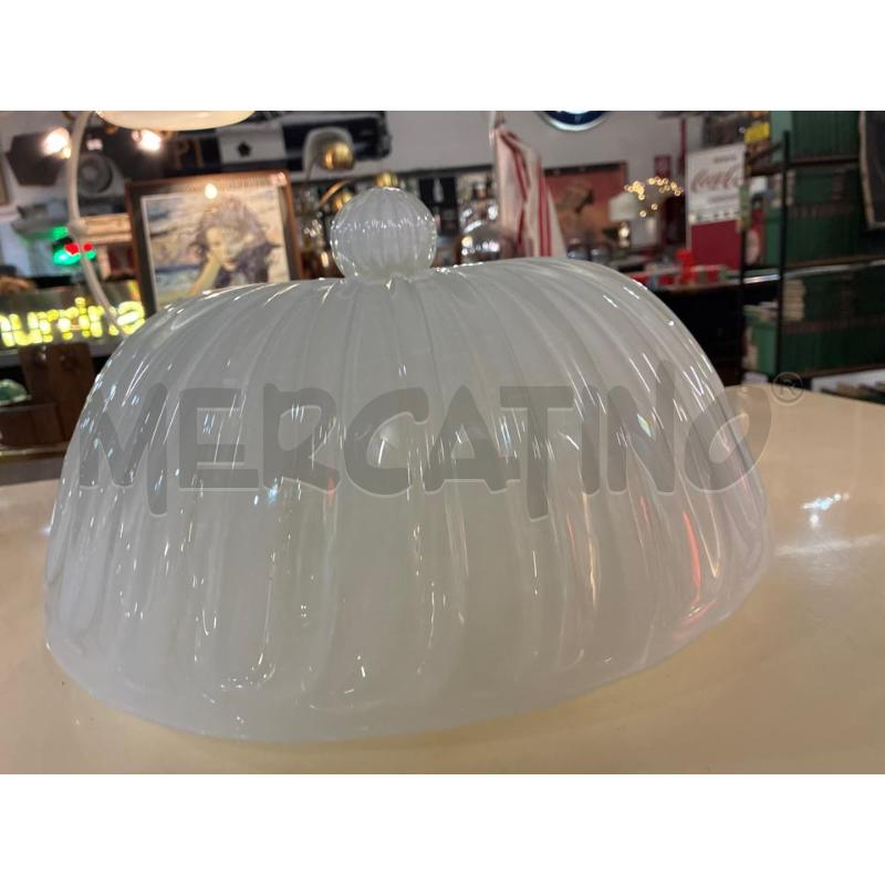 PLAFONIERA VETRO MURANO BIANCA GRANDE | Mercatino dell'Usato Teramo 4