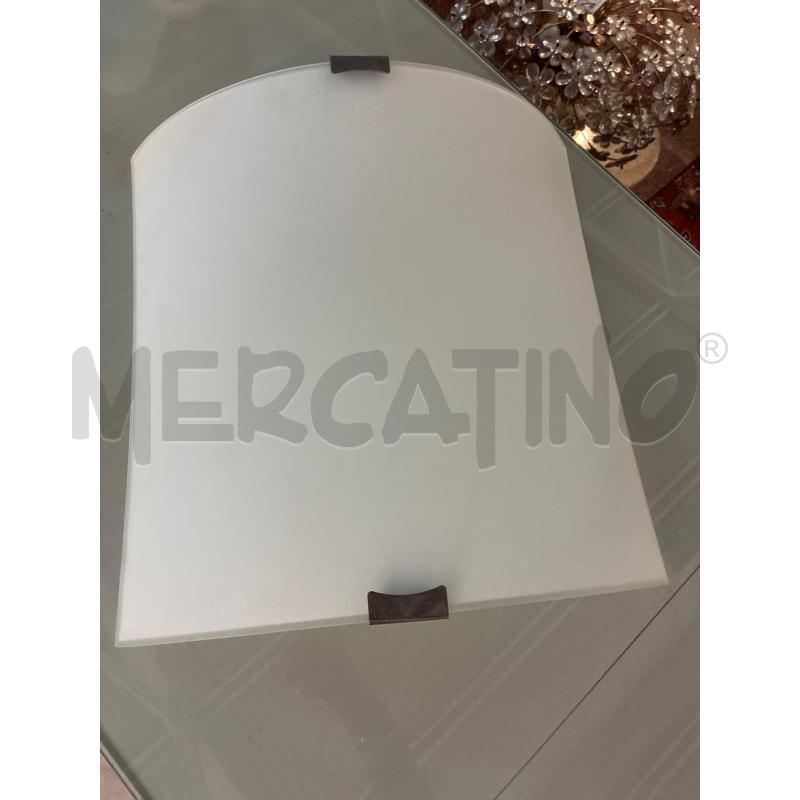 PLAFONIERA VETRO SATINATO BIANCO CURVO DESIGN  | Mercatino dell'Usato Teramo 2