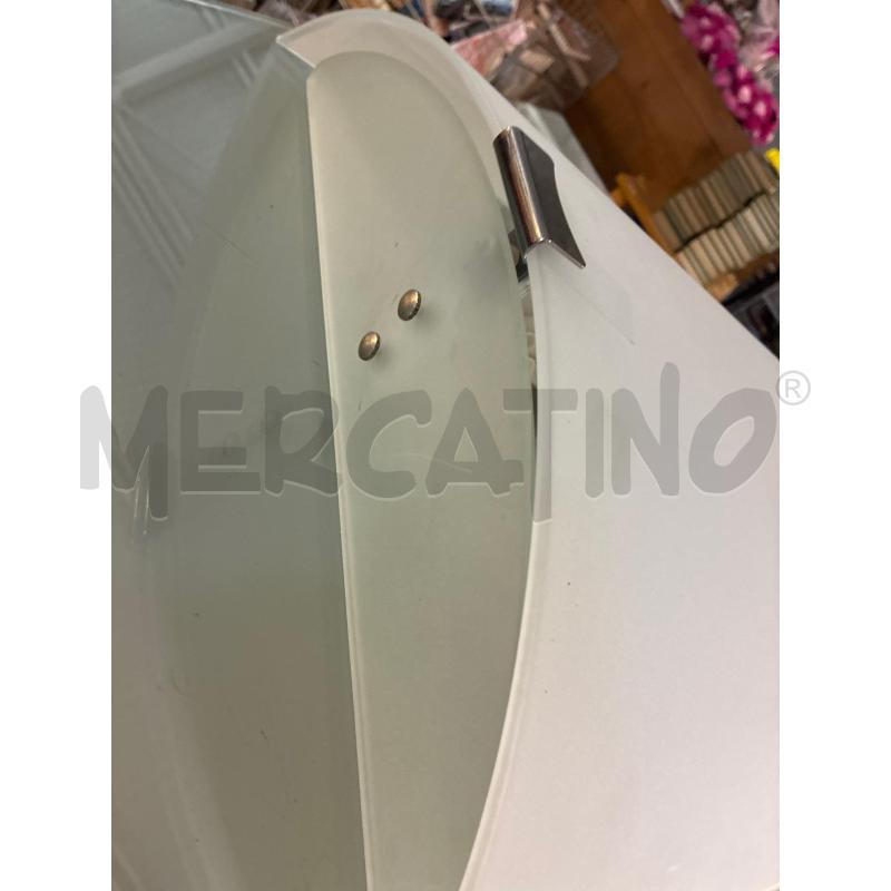 PLAFONIERA VETRO SATINATO BIANCO CURVO DESIGN  | Mercatino dell'Usato Teramo 4