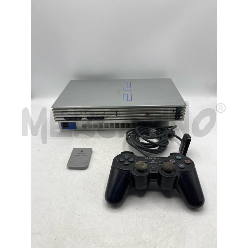 PLAY STATION 2 SILVER FAT + MEMORY CARD + 1 PAD NERO | Mercatino dell'Usato Teramo 1