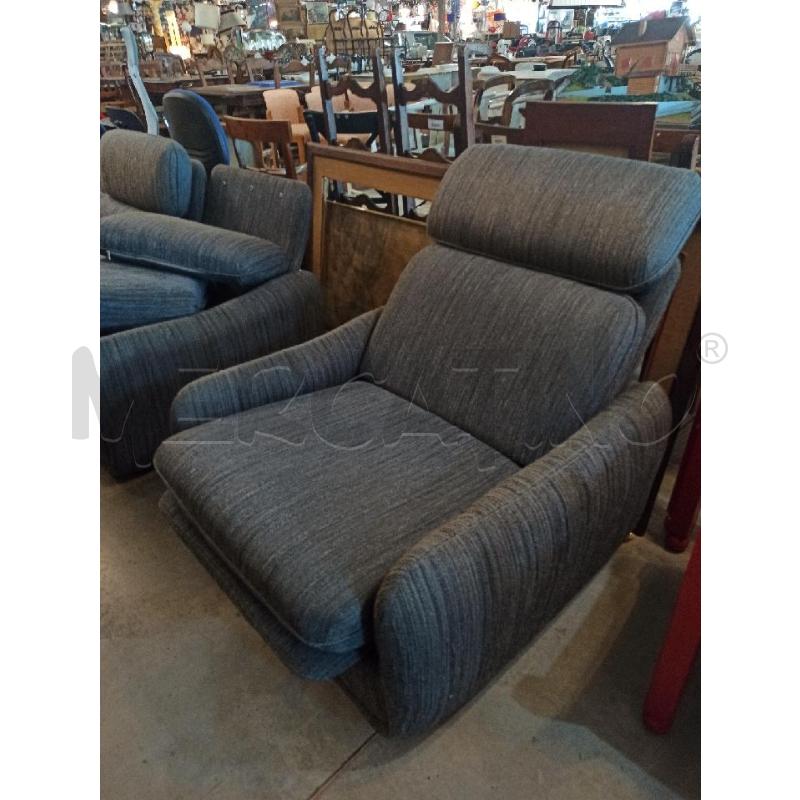 POLTRONA BUSNELLI GRIGIO DESIGN RECLINER  | Mercatino dell'Usato Teramo 1