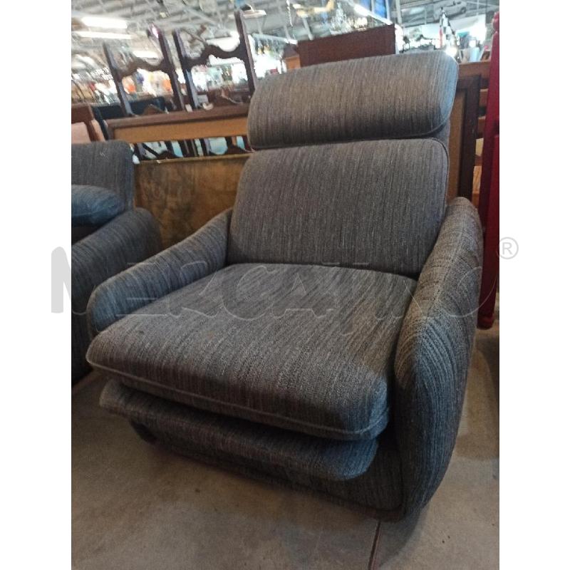 POLTRONA BUSNELLI GRIGIO DESIGN RECLINER  | Mercatino dell'Usato Teramo 2