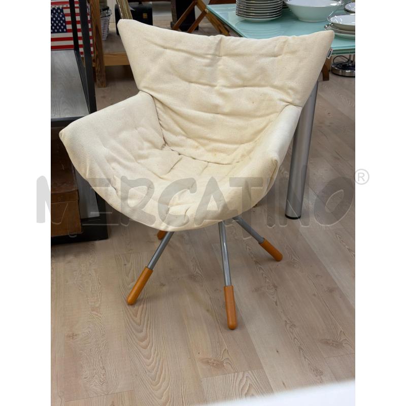 POLTRONA EMU DESIGN ITALY STOFFA BEIGE - RICHIUDIBILE | Mercatino dell'Usato Teramo 1