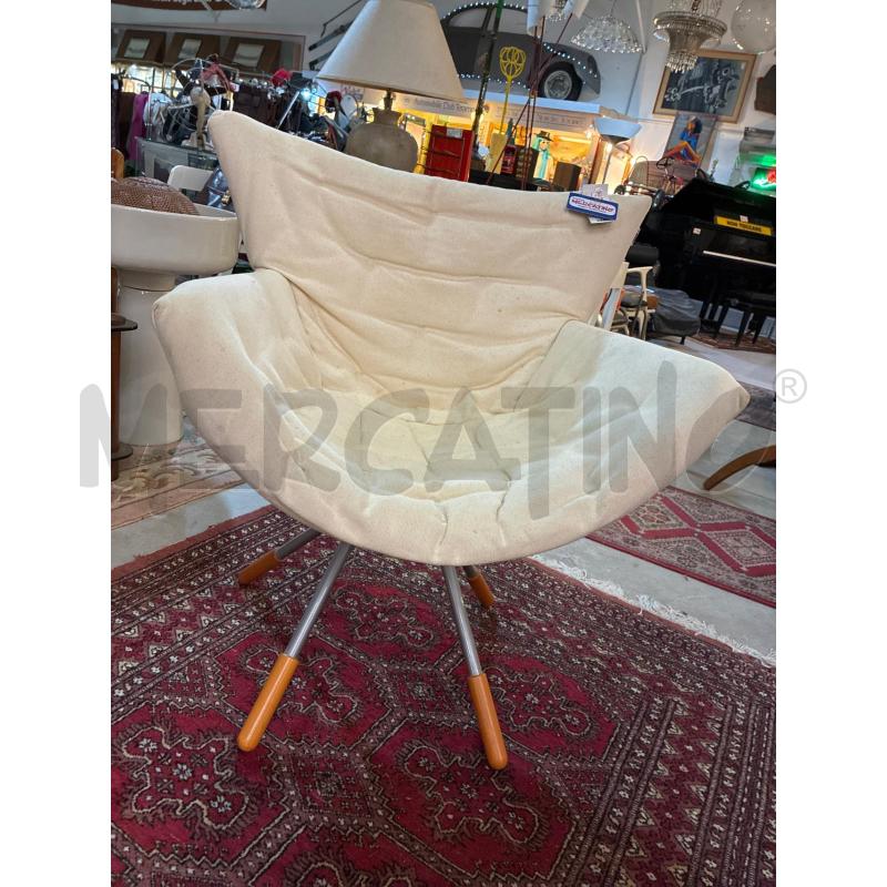 POLTRONA EMU DESIGN ITALY STOFFA BEIGE - RICHIUDIBILE | Mercatino dell'Usato Teramo 5