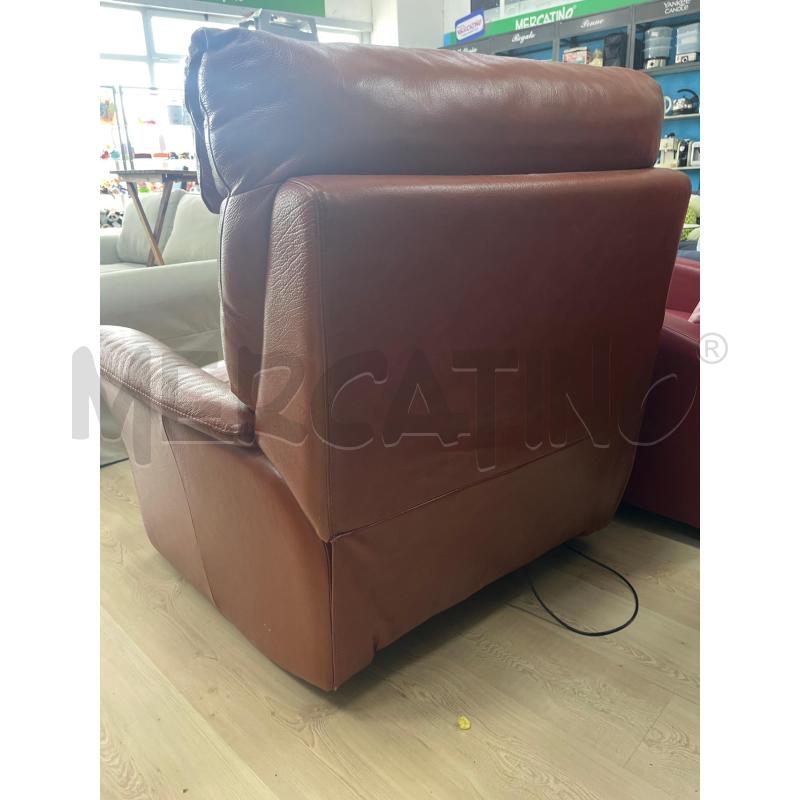 POLTRONA PELLE RECLINER MARRONE  | Mercatino dell'Usato Teramo 2