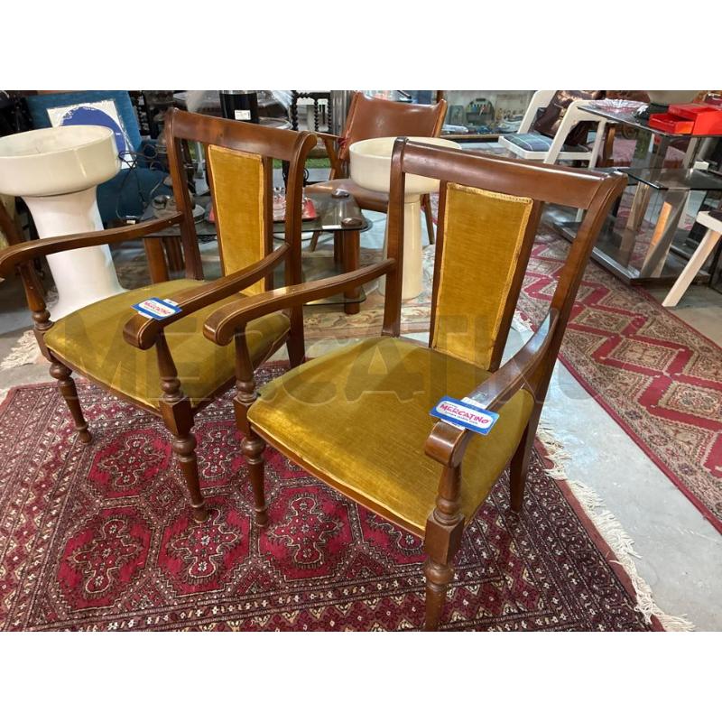 POLTRONCINA DA CAMERA LEGNO STOFFA OCRA | Mercatino dell'Usato Teramo 1