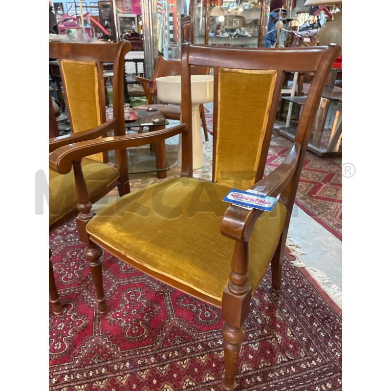 POLTRONCINA DA CAMERA LEGNO STOFFA OCRA | Mercatino dell'Usato Teramo 2