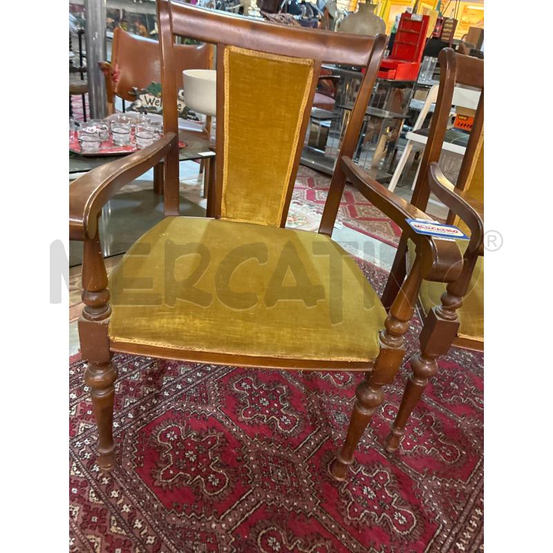 POLTRONCINA DA CAMERA LEGNO STOFFA OCRA | Mercatino dell'Usato Teramo 3