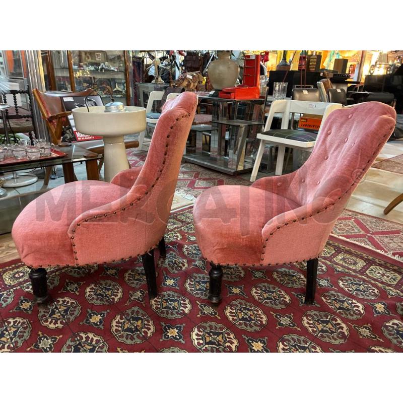 POLTRONCINA DA CAMERA STOFFA ROSA | Mercatino dell'Usato Teramo 4