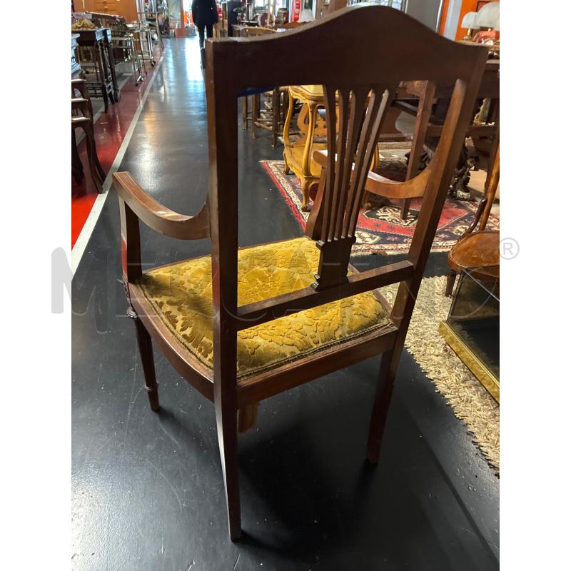 POLTRONCINA IN LEGNO STILE LUIGI FILIPPO CON BRACCIOLI | Mercatino dell'Usato Teramo 4