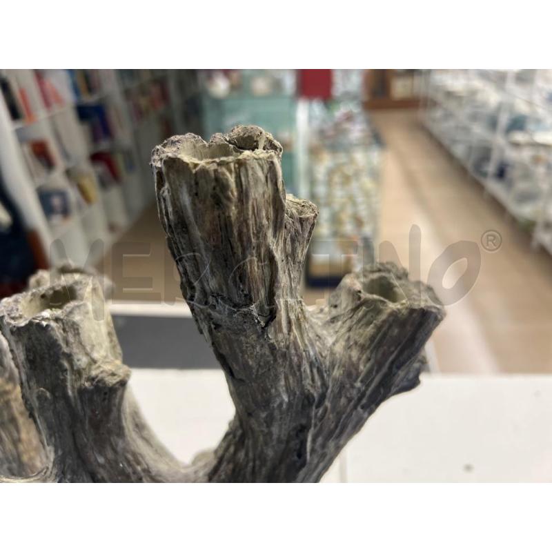 PORTA CANDELE COPPIA A FORMA DI TRONCO D'ALBERO  | Mercatino dell'Usato Teramo 2