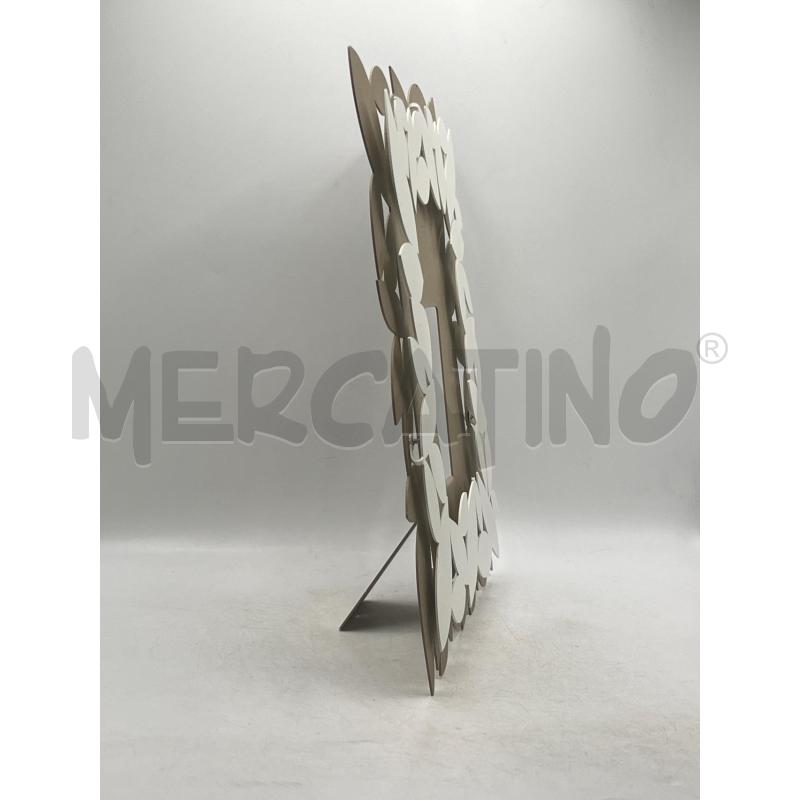 PORTA FOTO ARTE E MESTIERI FERRO FOGLIE BEIGE BIANCO | Mercatino dell'Usato Teramo 2