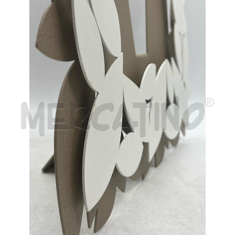 PORTA FOTO ARTE E MESTIERI FERRO FOGLIE BEIGE BIANCO | Mercatino dell'Usato Teramo 3