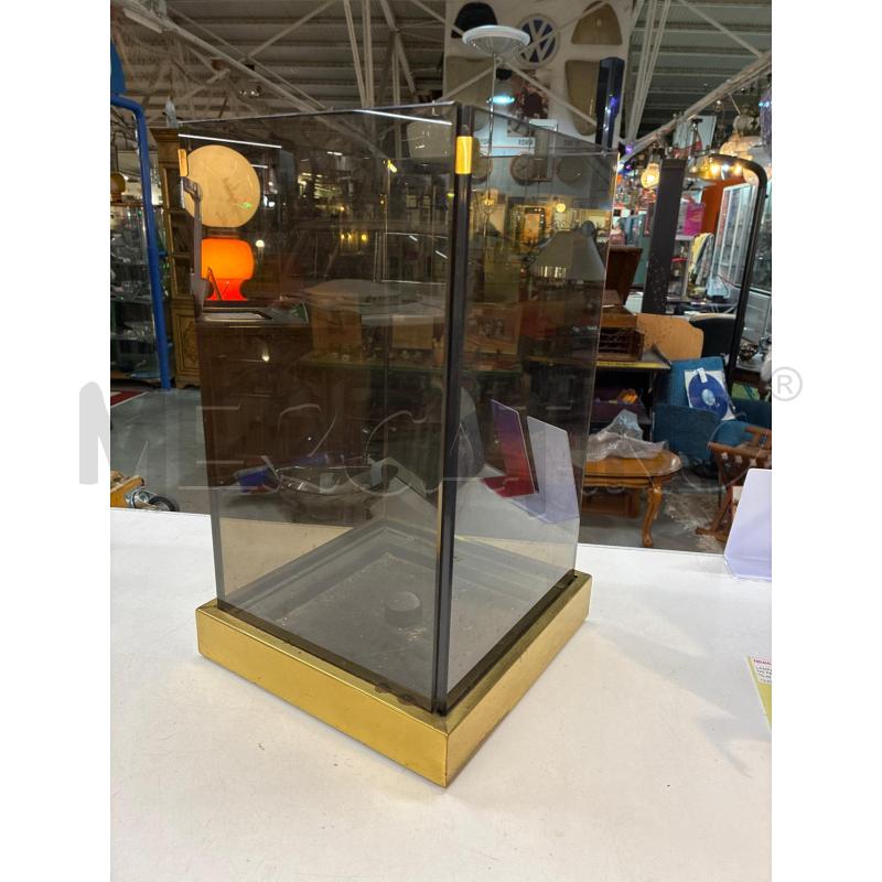 PORTA OMBRELLI OTTONE VETRO FUME' MASCAGNI 25X25H43 | Mercatino dell'Usato Teramo 1