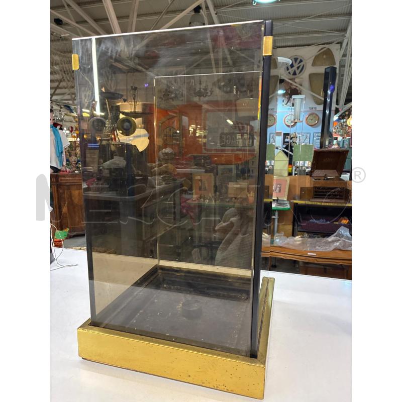 PORTA OMBRELLI OTTONE VETRO FUME' MASCAGNI 25X25H43 | Mercatino dell'Usato Teramo 3