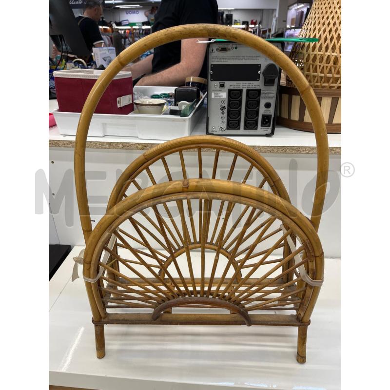 PORTA RIVISTE VINTAEG IN BAMBOO RATTAN VIMINI | Mercatino dell'Usato Teramo 1