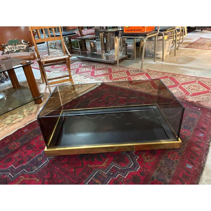 PORTA VASO IN OTTONE VETRO FUME' MASCAGNI 75X42H30 | Mercatino dell'Usato Teramo 1