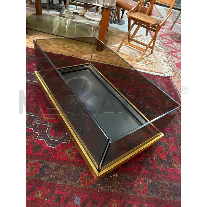 PORTA VASO IN OTTONE VETRO FUME' MASCAGNI 75X42H30 | Mercatino dell'Usato Teramo 2