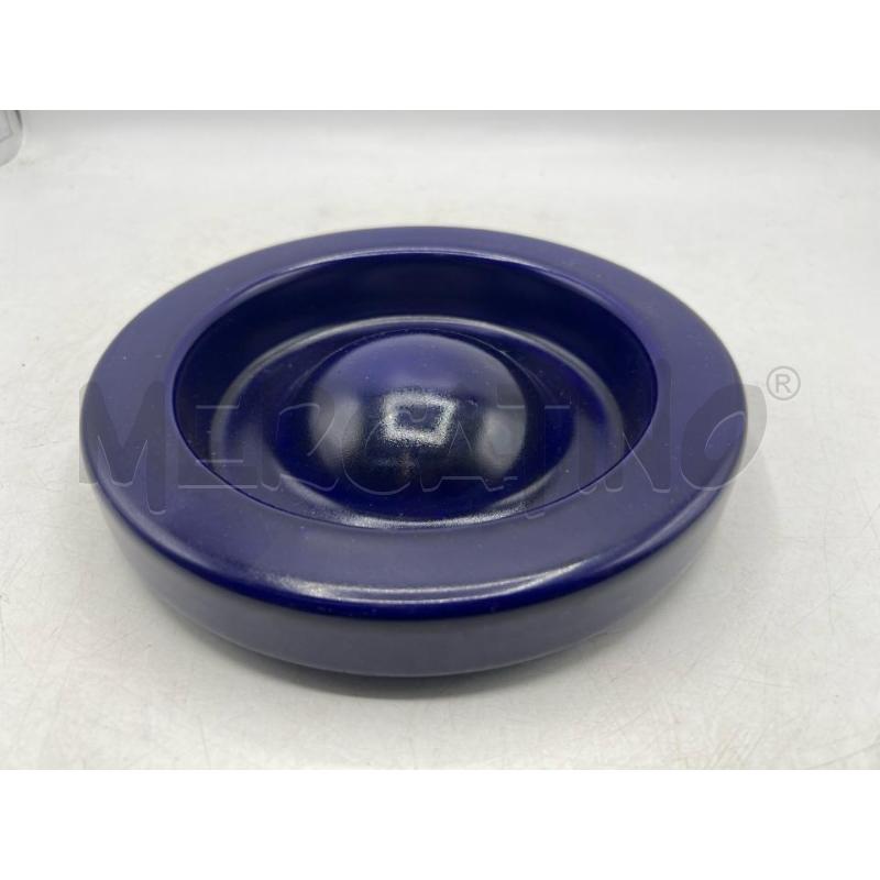 POSA CENERE ANGELO MANGIAROTTI PER FRATELLI BRAMBILLA POSACENERE TONDO BLU CERAMICA | Mercatino dell'Usato Teramo 1
