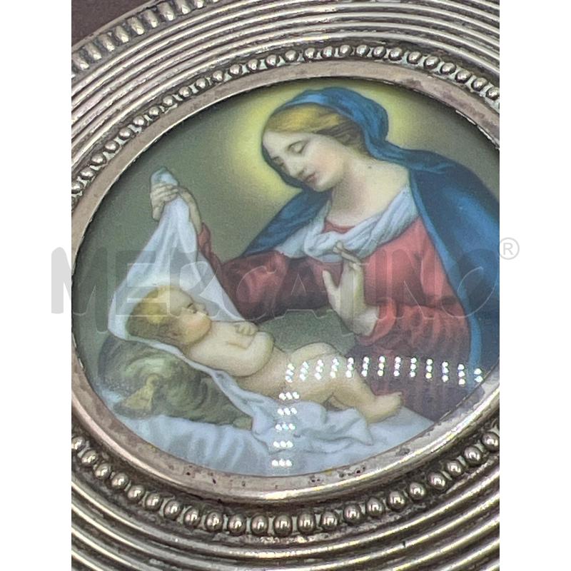 QUADRETTO MADONNA DIPINTA . CORNICETTA ARG | Mercatino dell'Usato Teramo 2