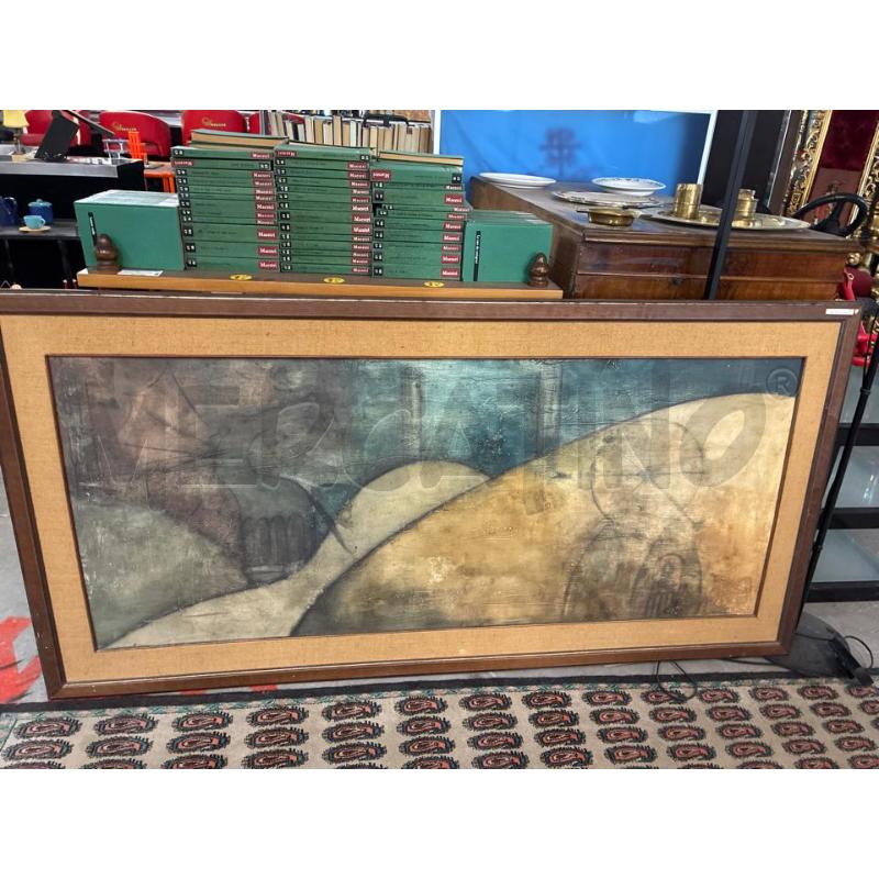 QUADRO ASTRATTO DANIELA LUCIANI TECNICA MISTA SU MASONITE 166X86 | Mercatino dell'Usato Teramo 1