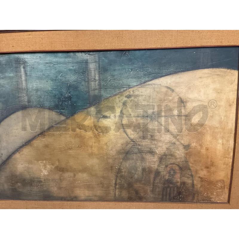 QUADRO ASTRATTO DANIELA LUCIANI TECNICA MISTA SU MASONITE 166X86 | Mercatino dell'Usato Teramo 3