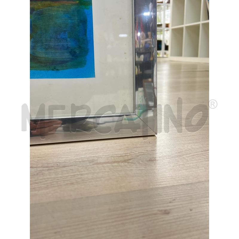QUADRO ASTRATTO TONI BLU VERDI - A. OPPO 77  | Mercatino dell'Usato Teramo 3