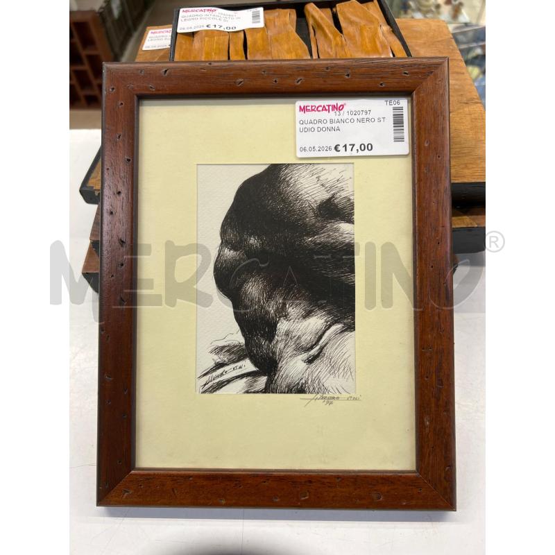 QUADRO BIANCO NERO STUDIO DONNA | Mercatino dell'Usato Teramo 1