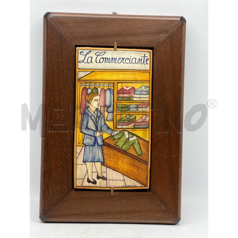 QUADRO CASTELLI LA COMMERCIANTE CORNICE LEGNO | Mercatino dell'Usato Teramo 1