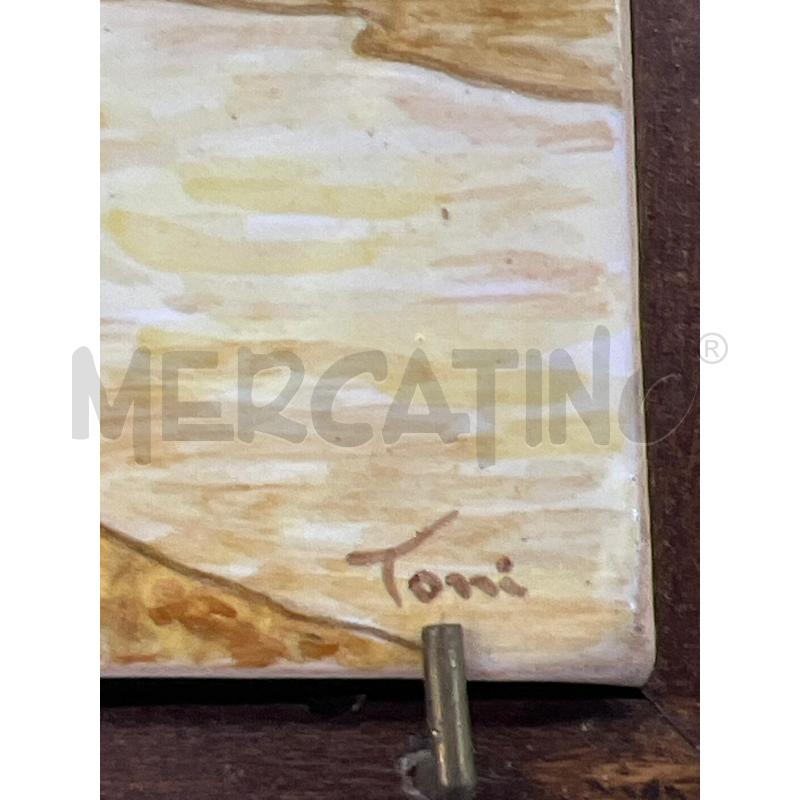 QUADRO CASTELLI MAIOLICA PAESAGGIO CORNICETTA LEGNO | Mercatino dell'Usato Teramo 2