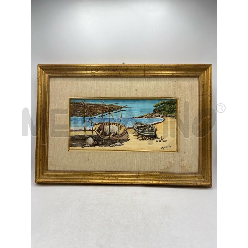 QUADRO CERAMICA CASSINI E. BARCHETTE RIVA AL MARE | Mercatino dell'Usato Teramo 1