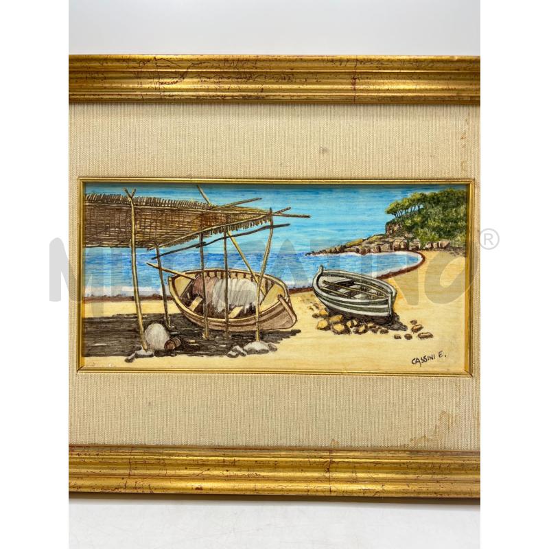 QUADRO CERAMICA CASSINI E. BARCHETTE RIVA AL MARE | Mercatino dell'Usato Teramo 2