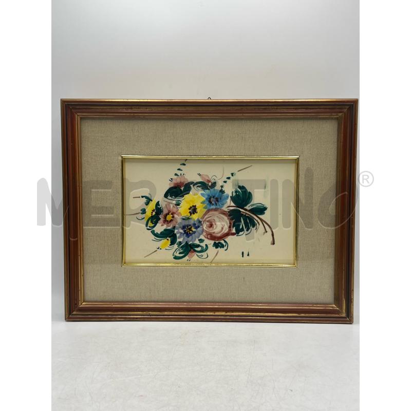 QUADRO CERAMICA CASTELLI DECORO FIORI | Mercatino dell'Usato Teramo 1