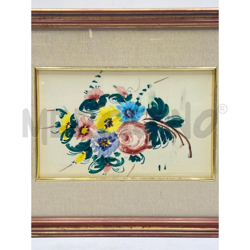 QUADRO CERAMICA CASTELLI DECORO FIORI | Mercatino dell'Usato Teramo 2
