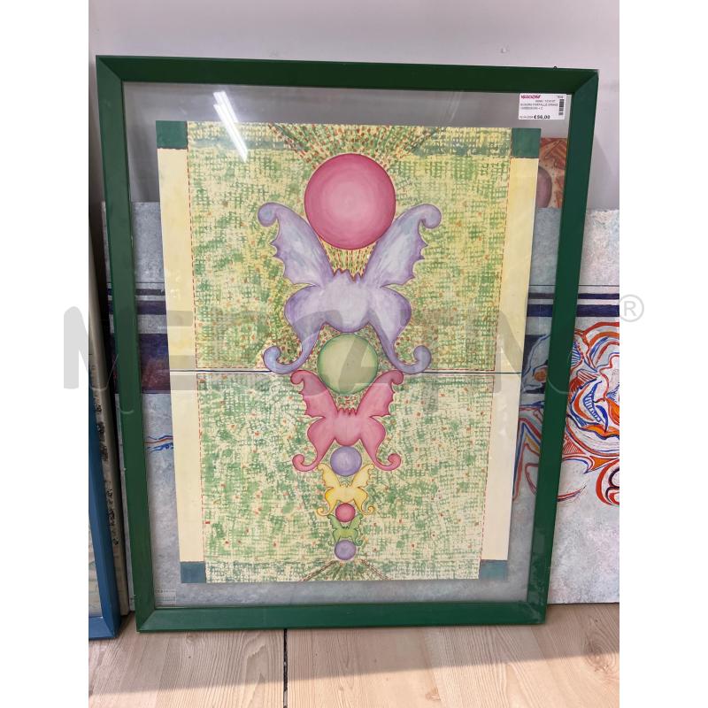 QUADRO FARFALLE GRANDI DIMENSIONI + CORNICE VERDI | Mercatino dell'Usato Teramo 1